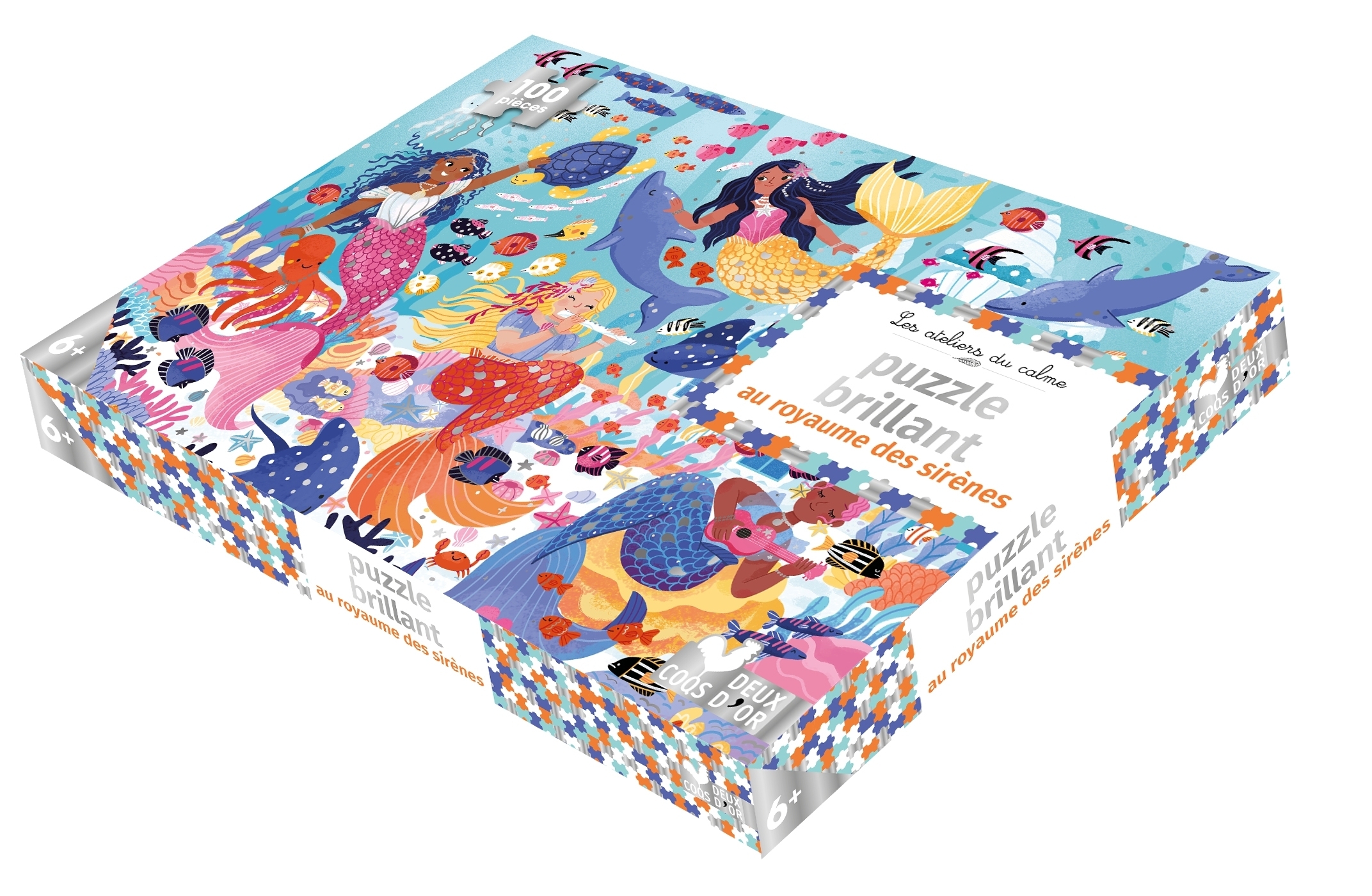 puzzle brillant au royaume des sirènes - 100 pièces (Coffret)
