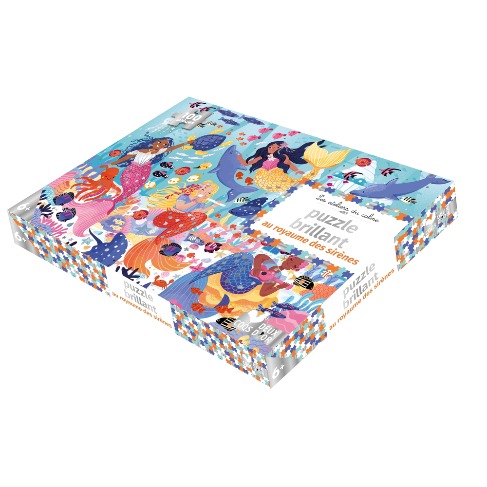 puzzle brillant au royaume des sirènes - 100 pièces (Coffret)
