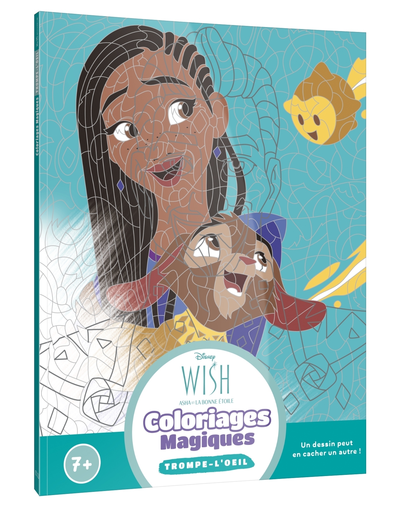 WISH, ASHA ET LA BONNE ÉTOILE - Coloriages Magiques - Trompe l'oeil - Disney (Broché)
