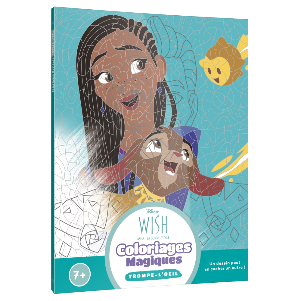 WISH, ASHA ET LA BONNE ÉTOILE - Coloriages Magiques - Trompe l'oeil - Disney (Broché)