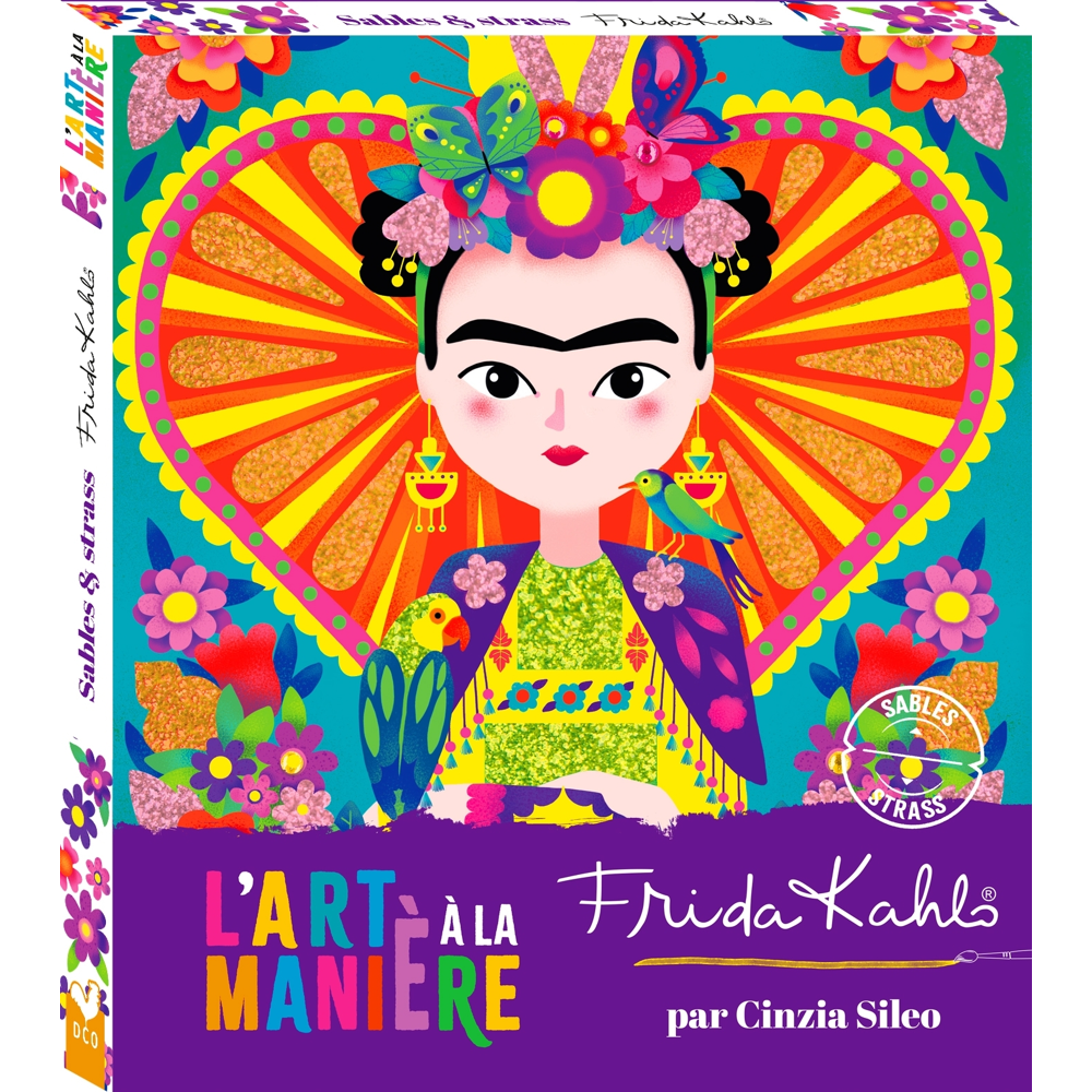 L'art à la manière de Frida Kahlo - Sables et strass - boîte avec accessoires (Pochette)