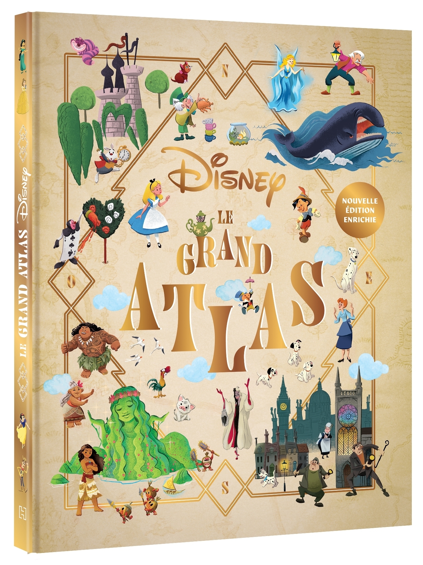 DISNEY - Le Grand Atlas - Nouvelle édition enrichie - 35 univers Disney et Pixar cartographiés (Cart