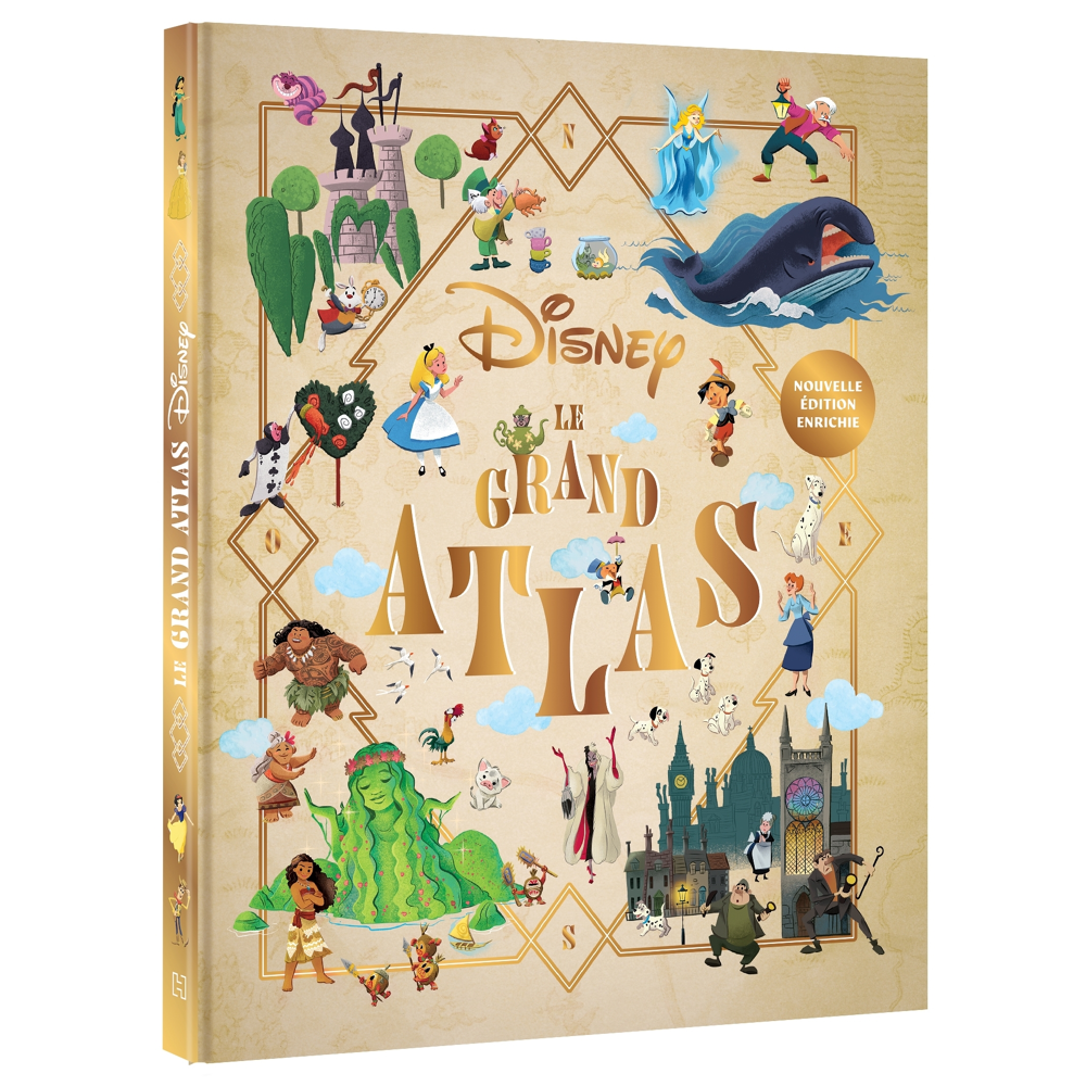 DISNEY - Le Grand Atlas - Nouvelle édition enrichie - 35 univers Disney et Pixar cartographiés (Cart