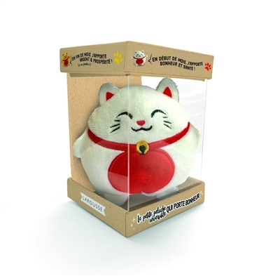 Peluche réversible chat de la fortune (Coffret)