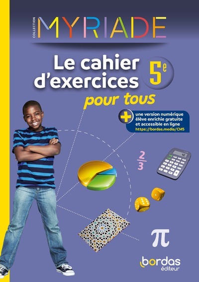 Myriade - Maths 5e - 2023 - Cahier d'exercices pour tous (Broché)