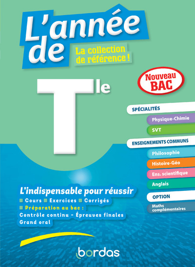 L'Année de Tle Spécialités Physique-Chimie + SVT (Broché)
