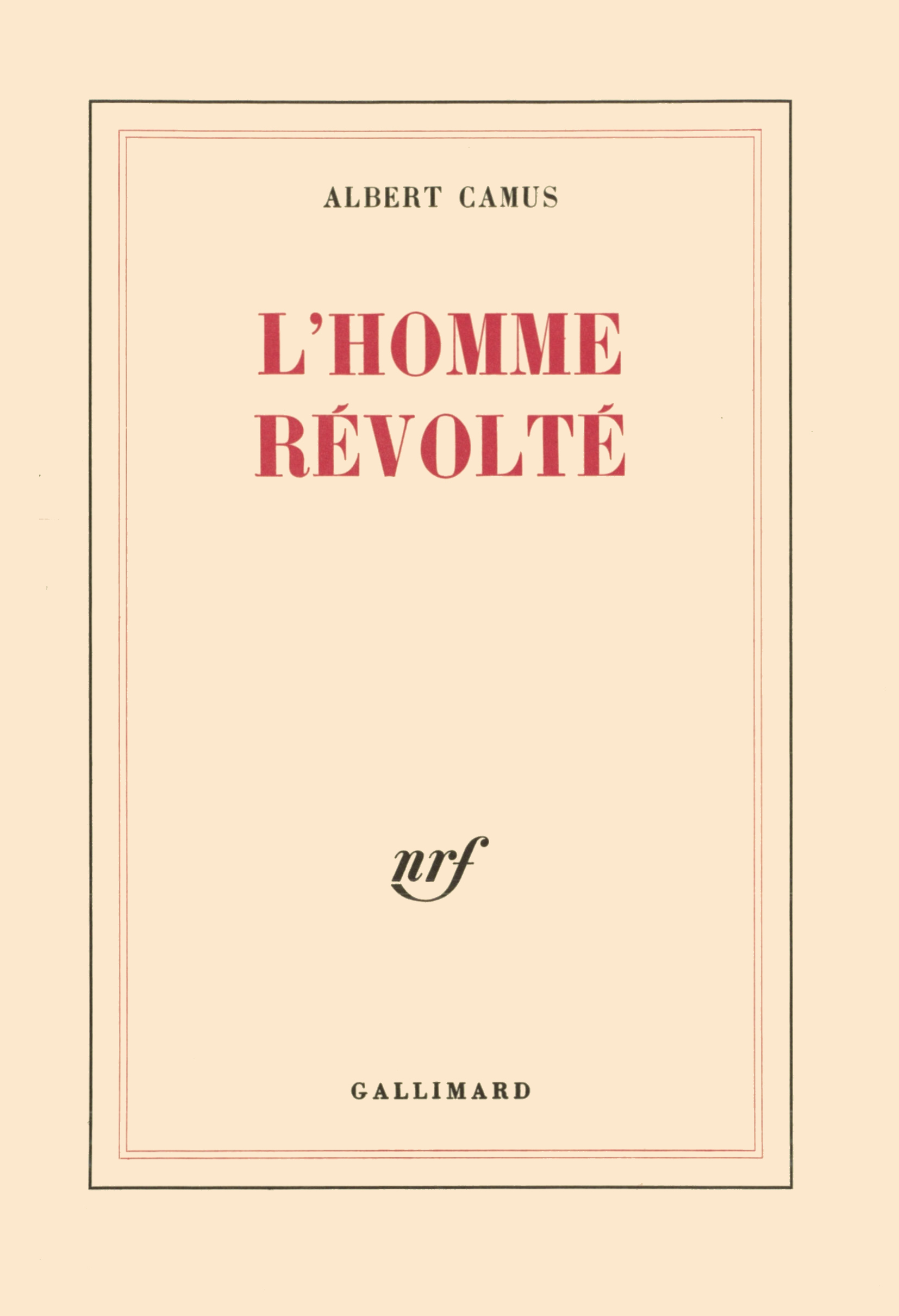 L'Homme révolté (Grand format)