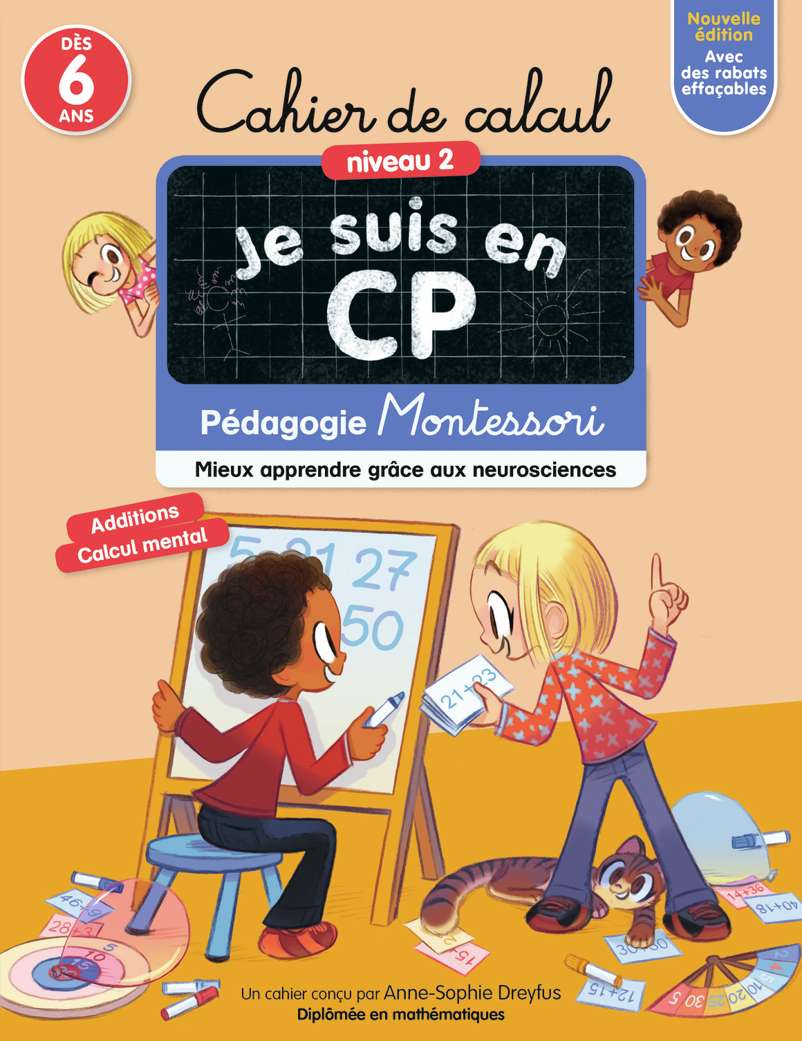 Je suis en CP - Cahier de calcul - Niveau 2 - Pédagogie Montessori (Broché)