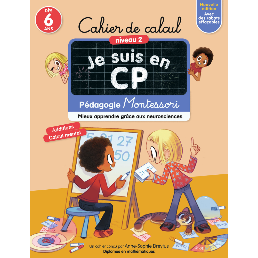 Je suis en CP - Cahier de calcul - Niveau 2 - Pédagogie Montessori (Broché)