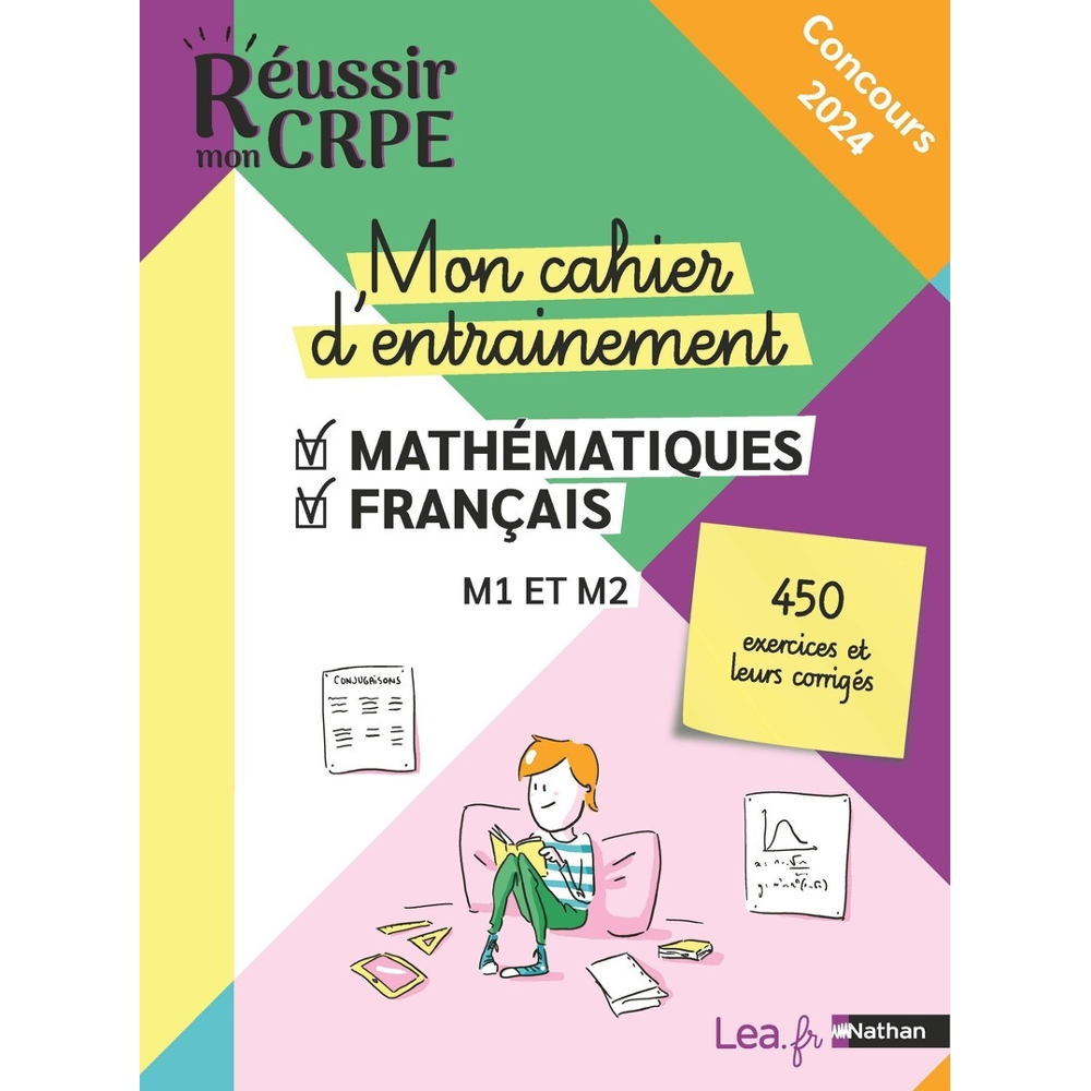 Mon cahier d'entrainement Mathématiques Français - M1 M2 - Concours 2023 et 2024 (Broché)