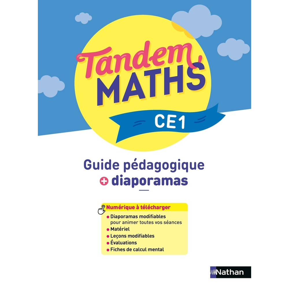 Tandem - Maths CE1 - Guide pédagogique + Diaporamas (Broché)