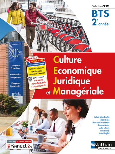 Culture économique juridique et managériale -BTS 2ème année (Manuel CEJM) Livre + licence élève - 2 