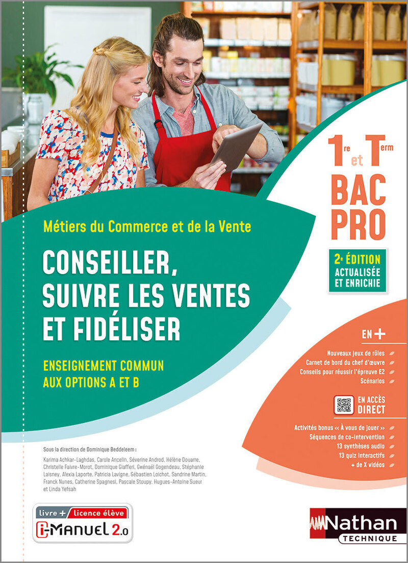 Conseiller, suivre les ventes et fidéliser - Options A/B - 1ère/Term Bac pro - Livre + licence élève