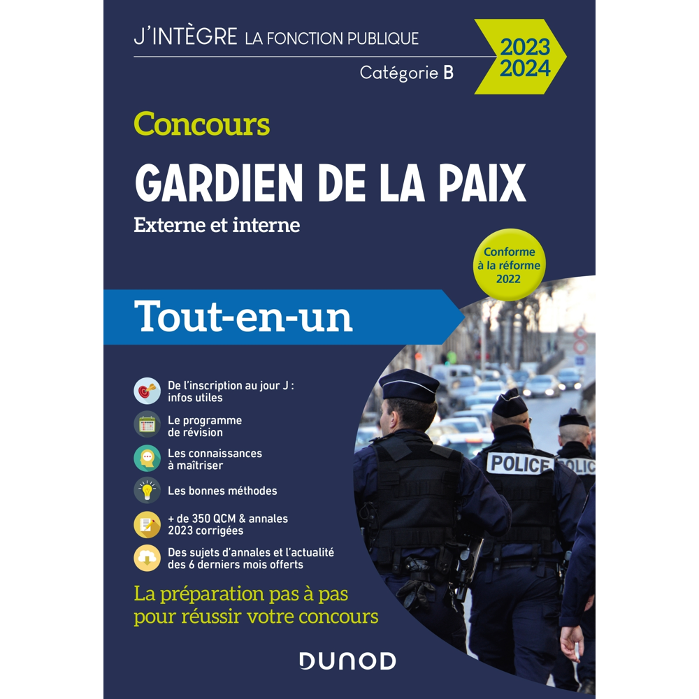 Concours Gardien de la paix 2023-2024 - Tout-en-un (Broché)