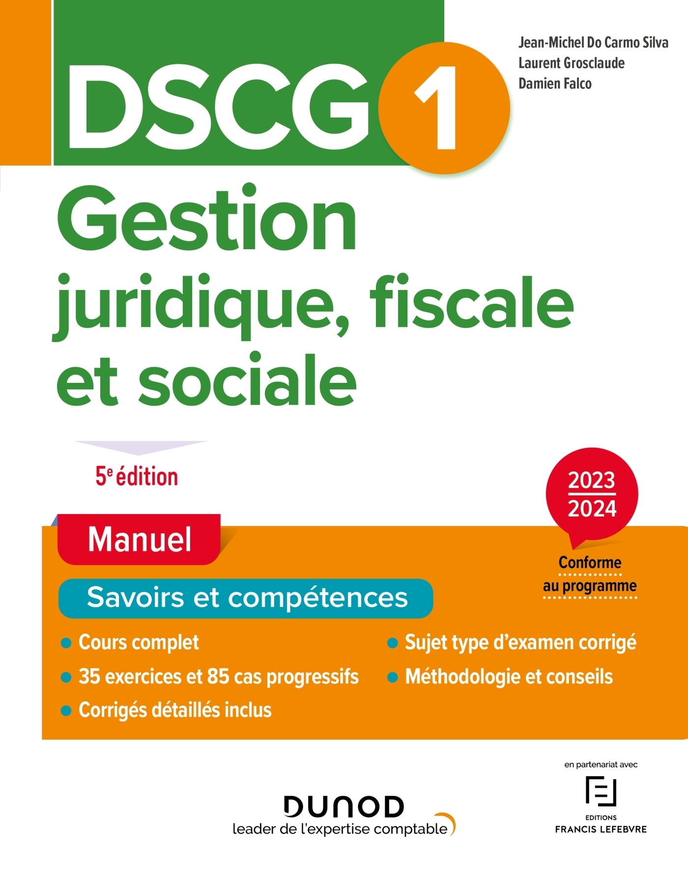DSCG1 - Gestion juridique, fiscale et sociale - Manuel 2023-2024 (Broché)