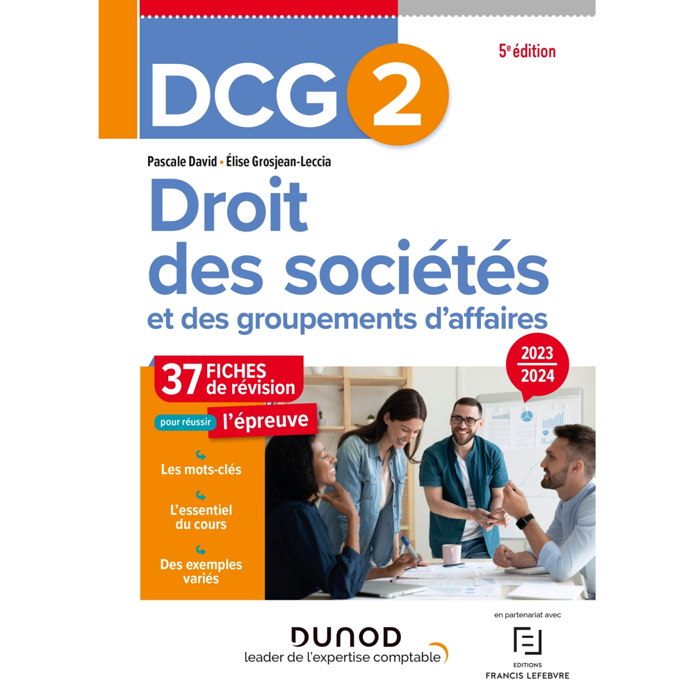 DCG 2 - Droit des sociétés et des groupements d'affaires - Fiches 2023-2024 (Broché)