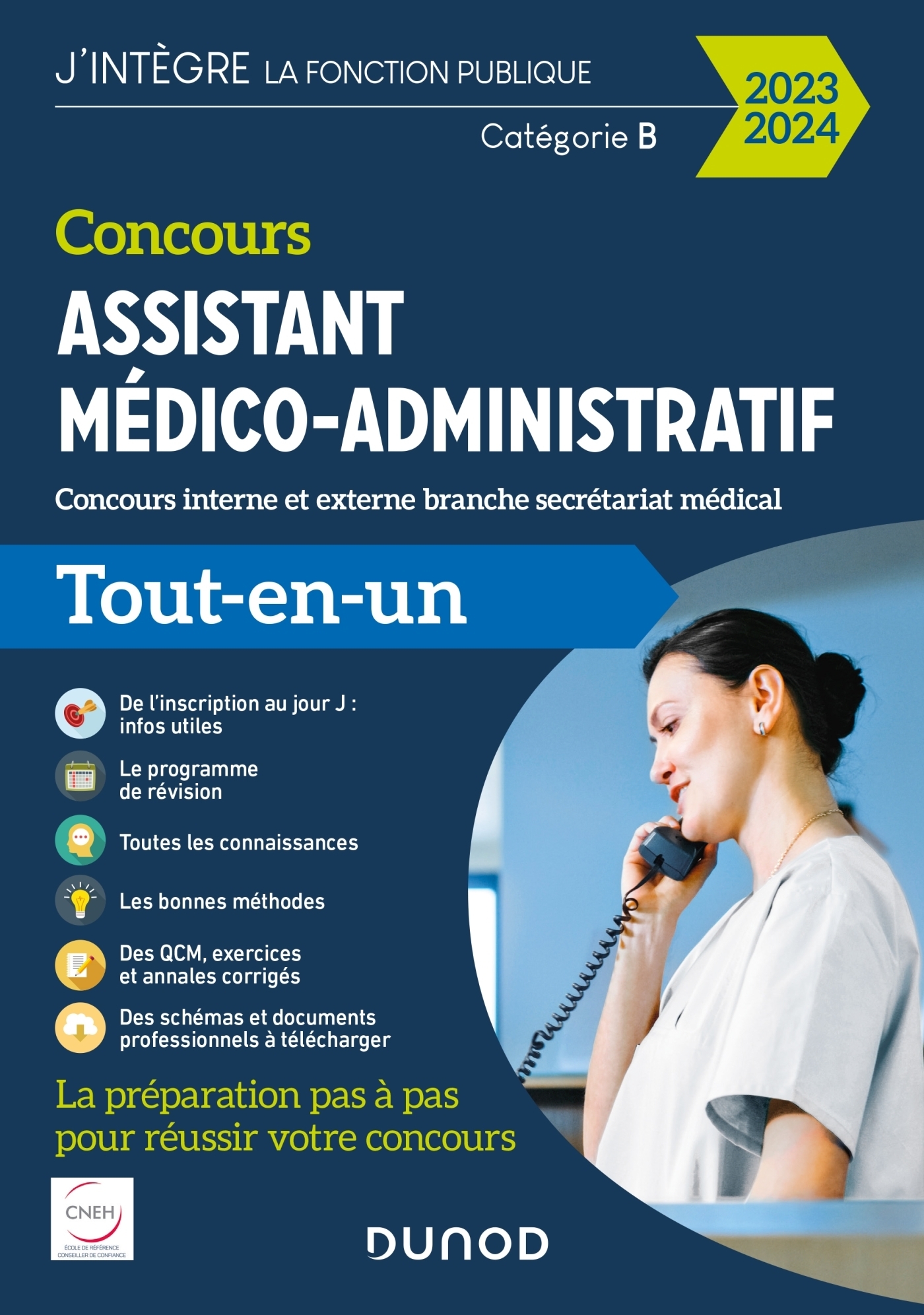 Concours Assistant médico-administratif 2023-2024 - Tout-en-un - Concours interne et externe branche