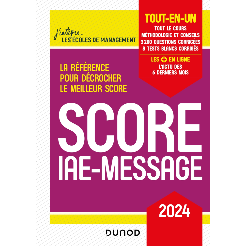 Score IAE-Message - 2024 - Tout-en-un (Broché)