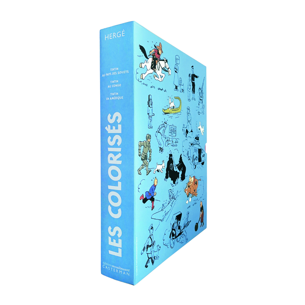 Coffret 3 volumes Les colorisés : Tintin en Amérique - Tintin au Congo - Tintin au pays des Soviets