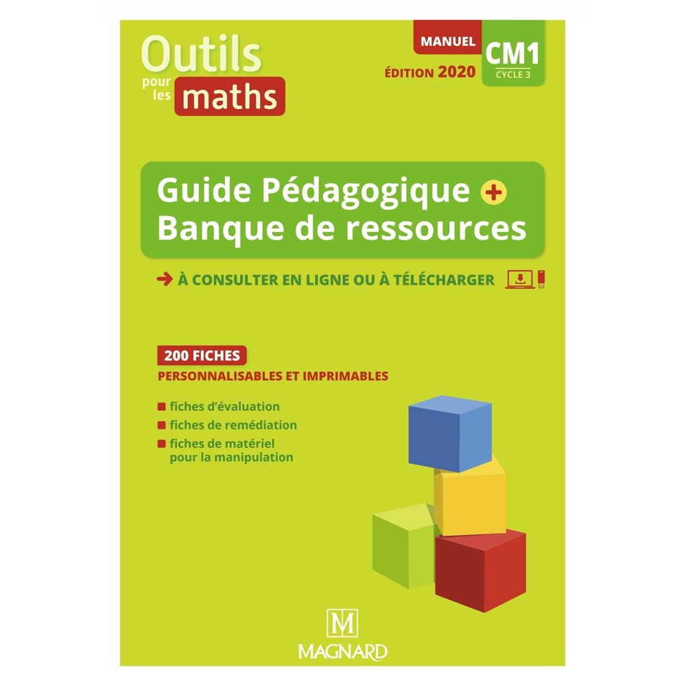 Outils pour les Maths CM1 (2020) - Guide pédagogique papier + Banque de ressources à télécharger (Br