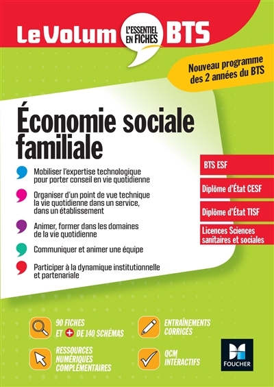 Le Volum' BTS - ESF - Economie sociale familiale (Broché)