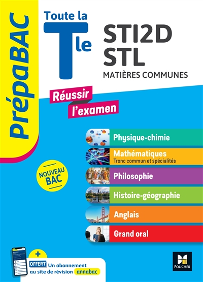 PREPABAC - Toute la terminale STI2D/STL - Contrôle continu et épreuves finales - Révision (Broché)