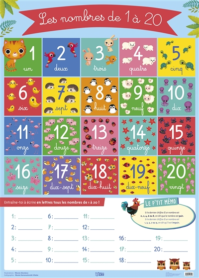 Les nombres de 1 à 20 (Broché)