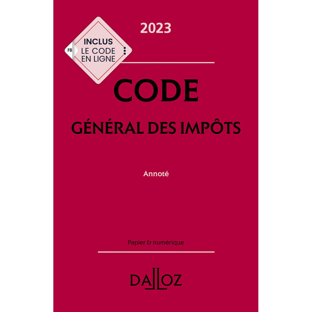 Code général des impôts 2023 32ed - Annoté (Relié)