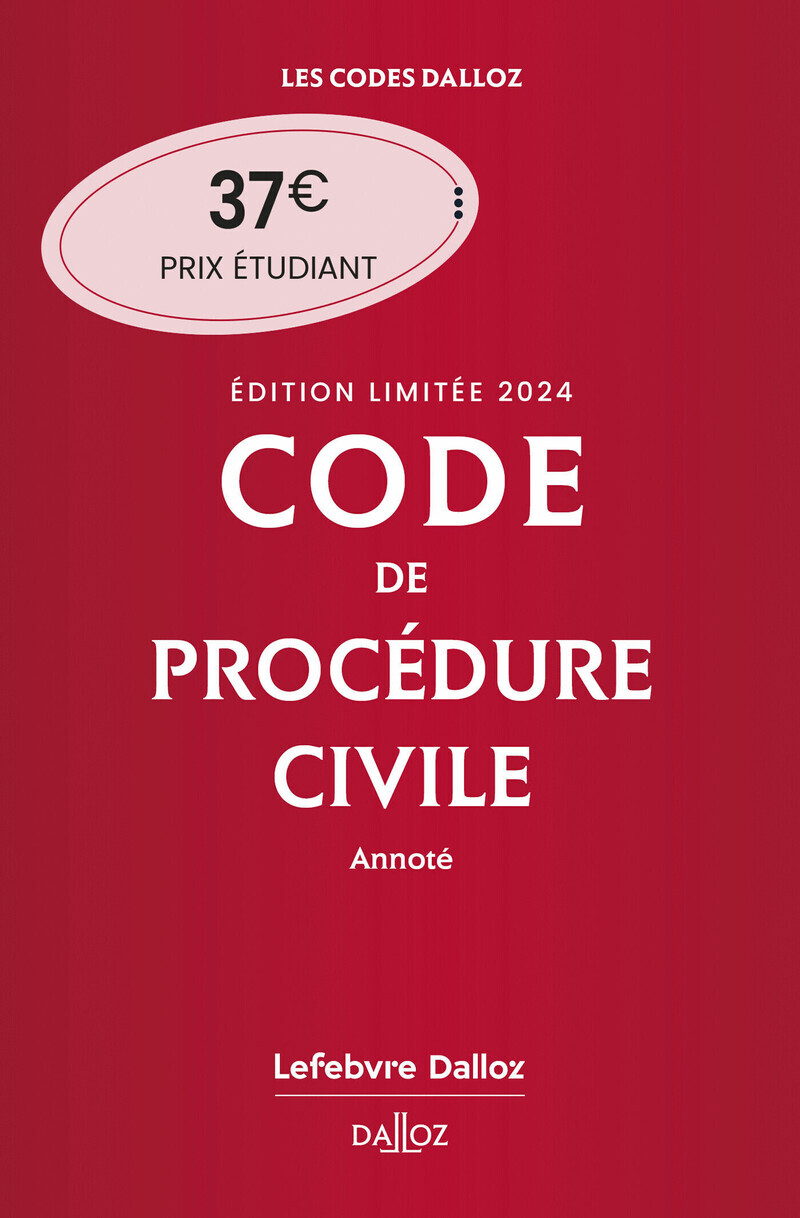 Code de procédure civile 2024 annoté. Édition limitée. 115e éd. (Broché)