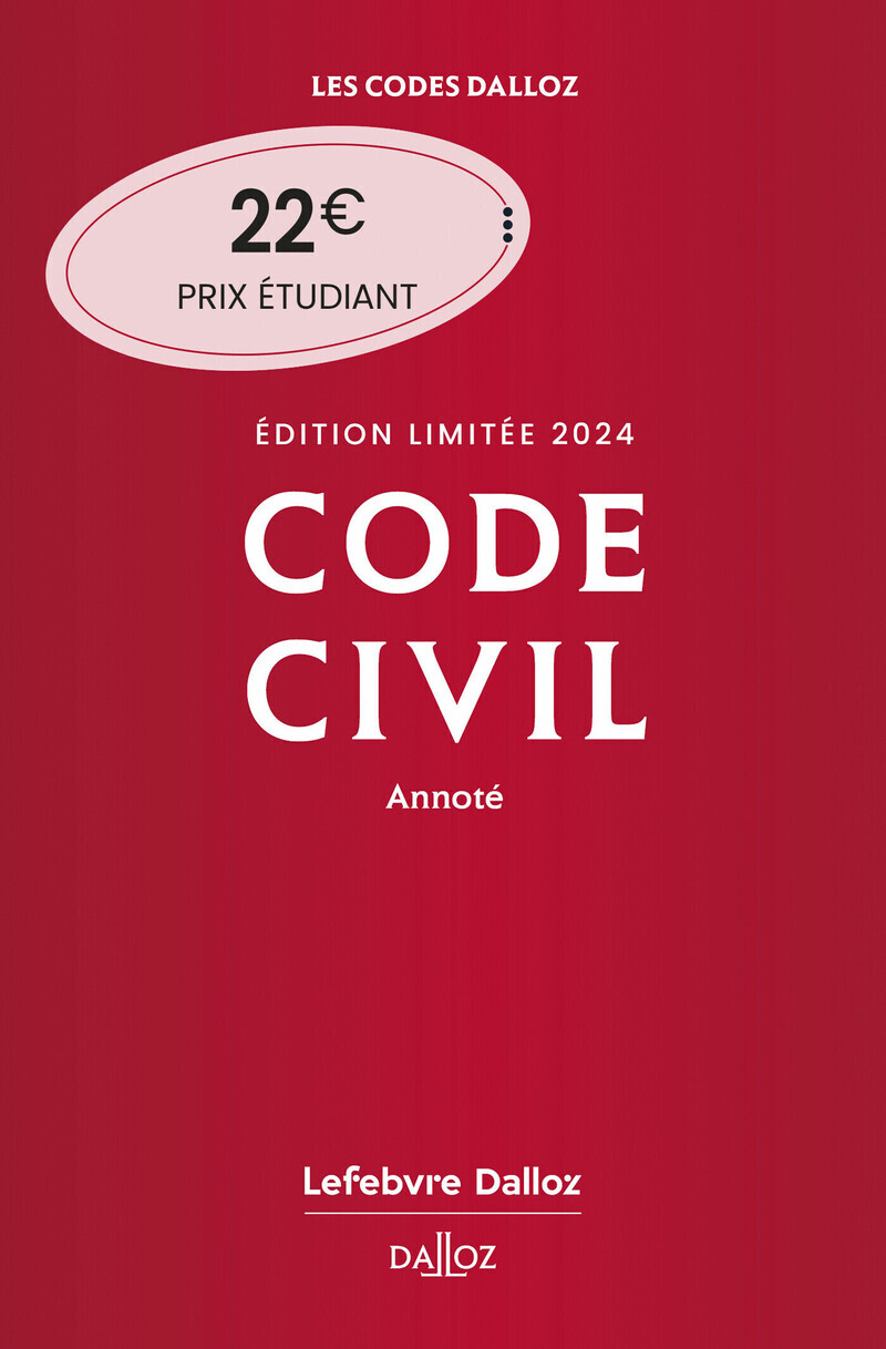 Code civil 2024 annoté. Édition limitée. 123e éd. (Broché)