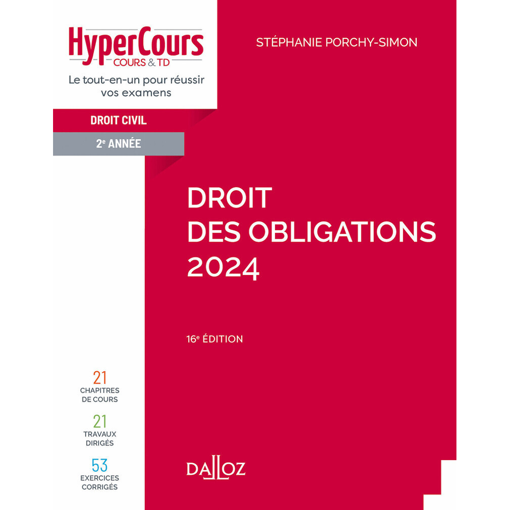 Droit des obligations 2024 16ed (Broché)