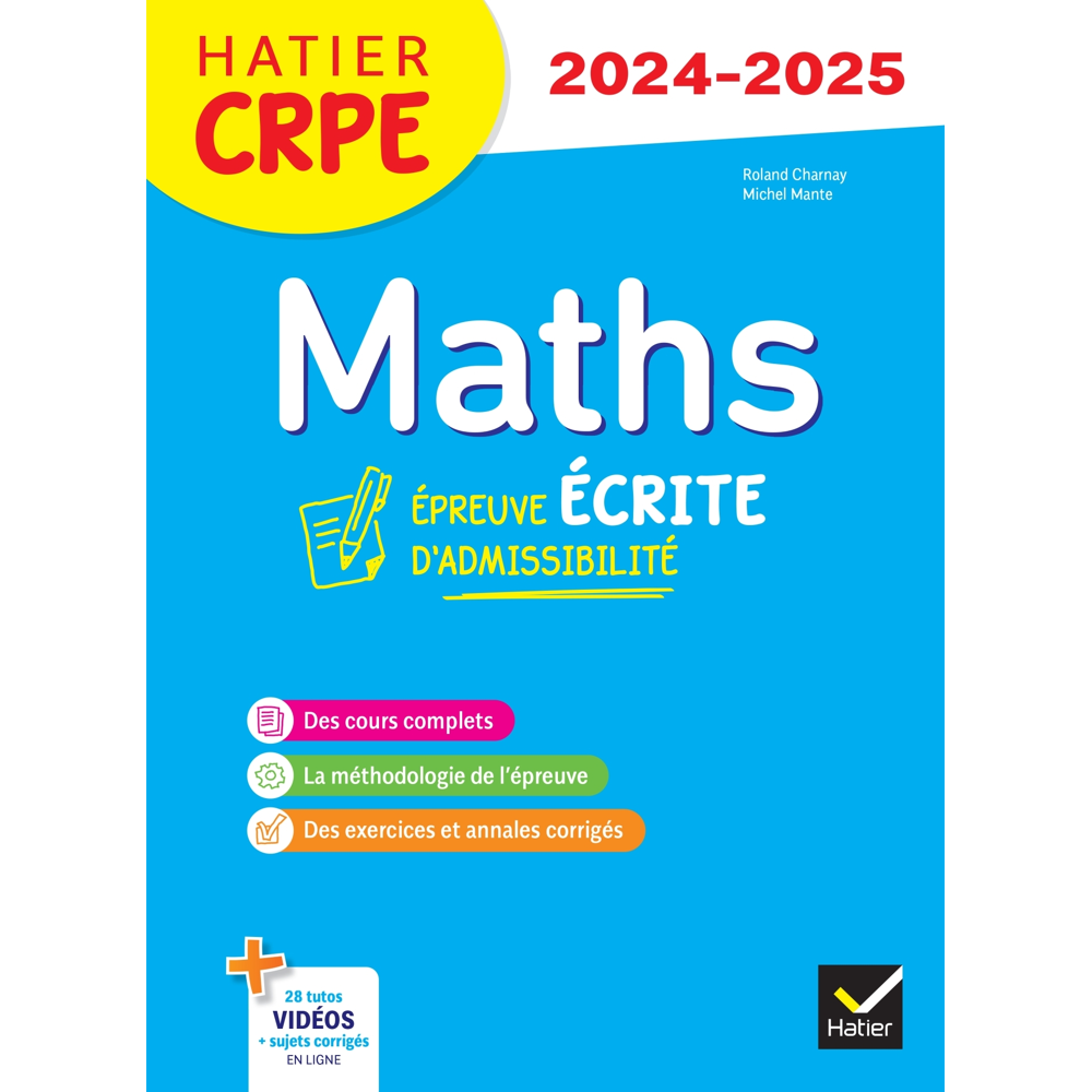 Mathématiques - CRPE 2024-2025 - Epreuve écrite d'admissibilité (Broché)