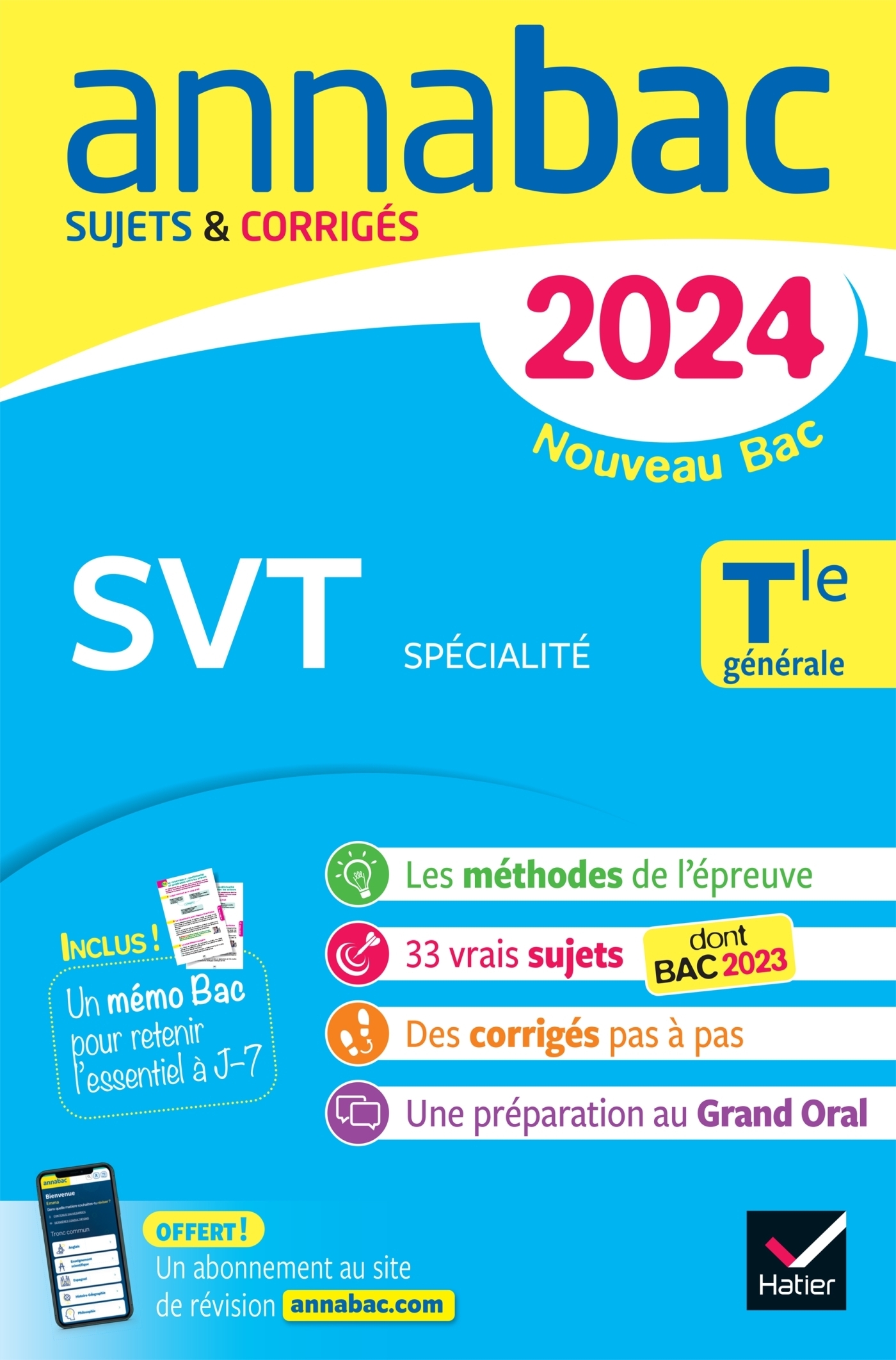 Annales du bac Annabac 2024 SVT Tle générale (spécialité) - sujets corrigés nouveau Bac (Broché)