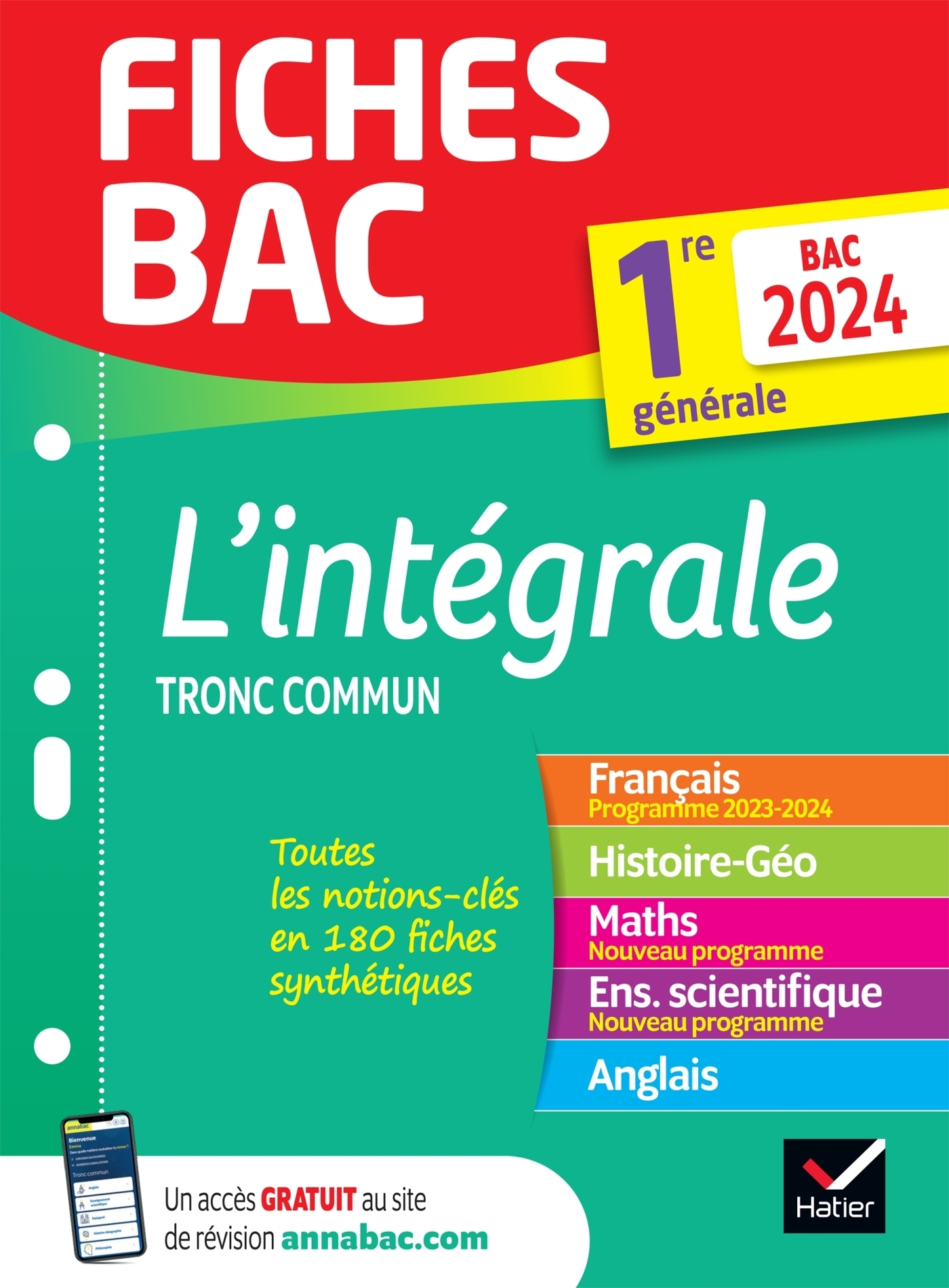 Fiches bac Le tout-en-un 1re générale (tronc commun) - Bac 2024 (toutes les matières) (Poche)