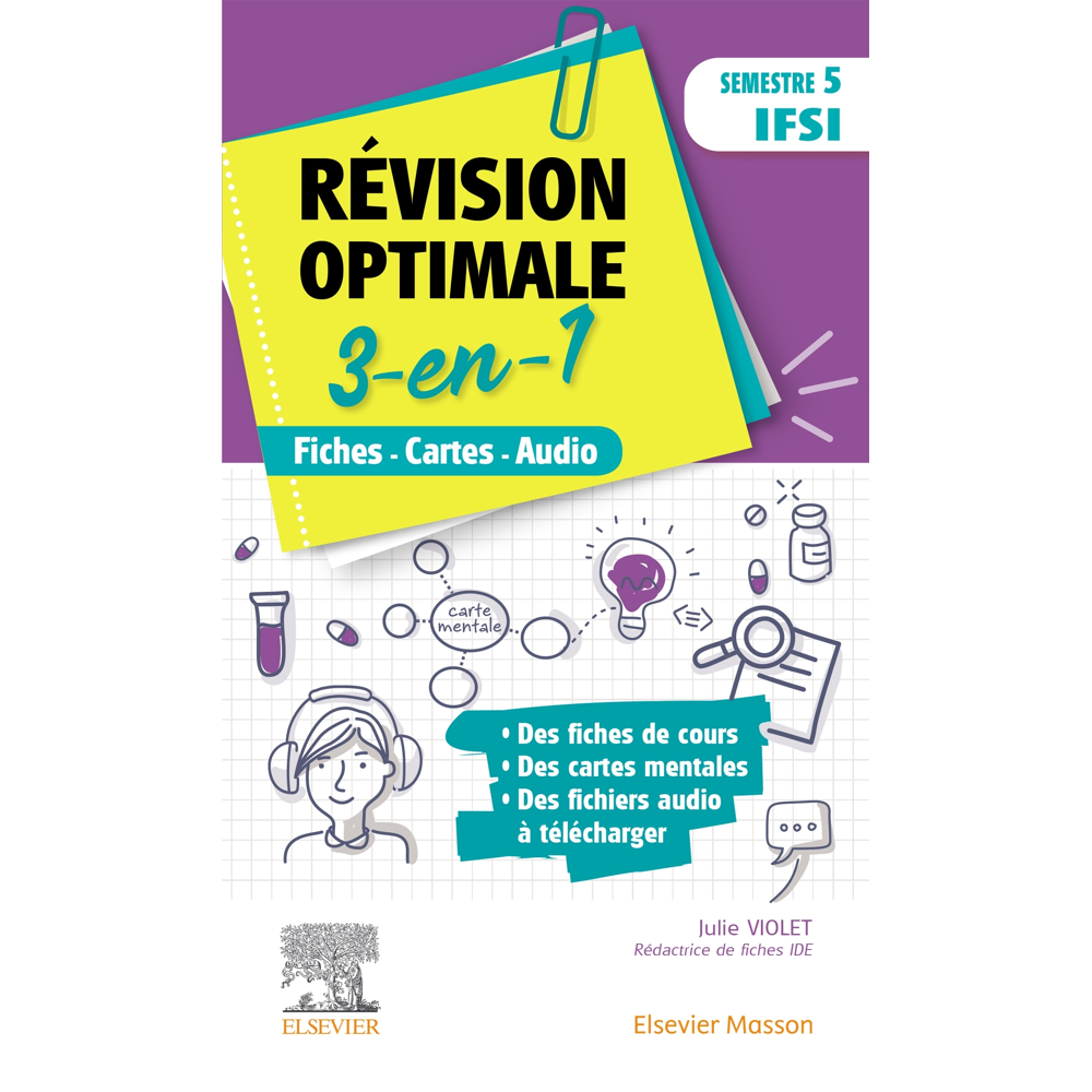 Révision optimale 3 en 1 _ Semestre 5 IFSI - Fiches-Cartes-Audio (Poche)