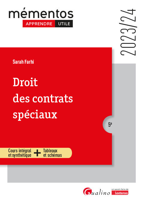 Droit des contrats spéciaux - Cours intégral et synthétique + Tableaux et schémas (Broché)