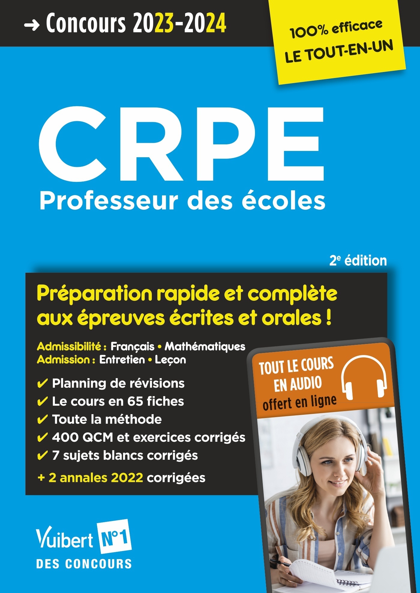 CRPE 2023-2024 - Préparation rapide et complète aux épreuves écrites et orales - Tout le cours en au