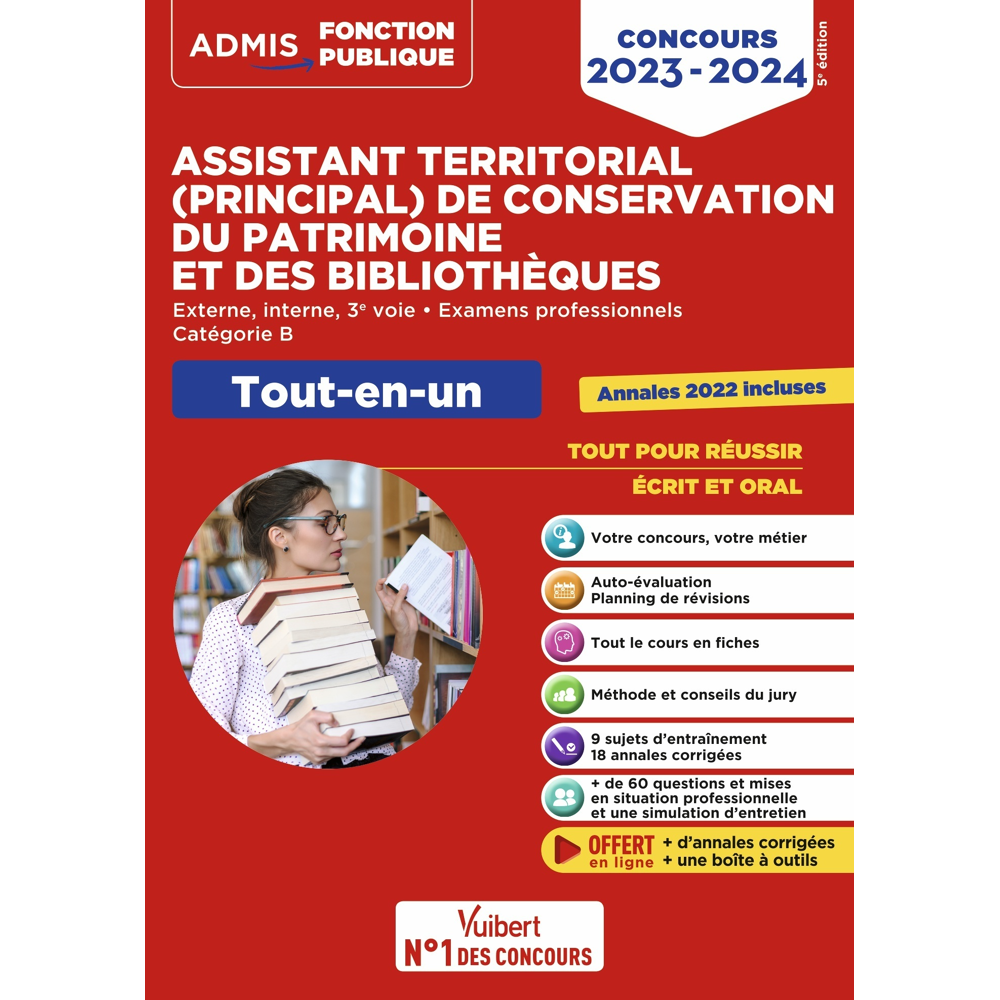 Concours Assistant territorial et Assistant principal de conservation du patrimoine et des bibliothè