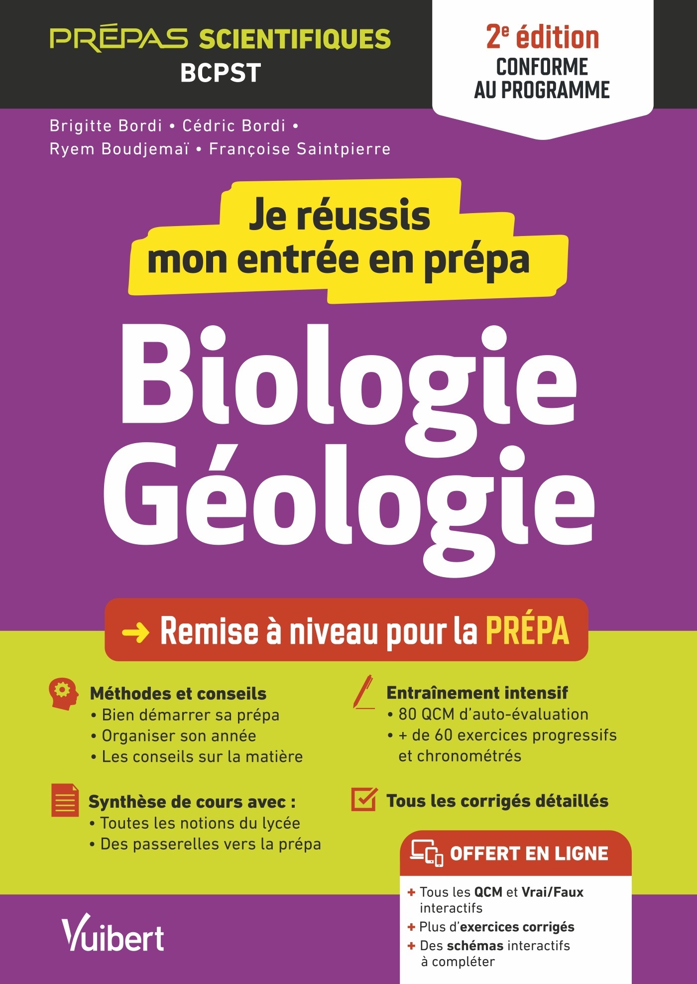 Je réussis mon entrée en prépa. Biologie-Géologie 2e édition - Remise à niveau pour la prépa BCPST (
