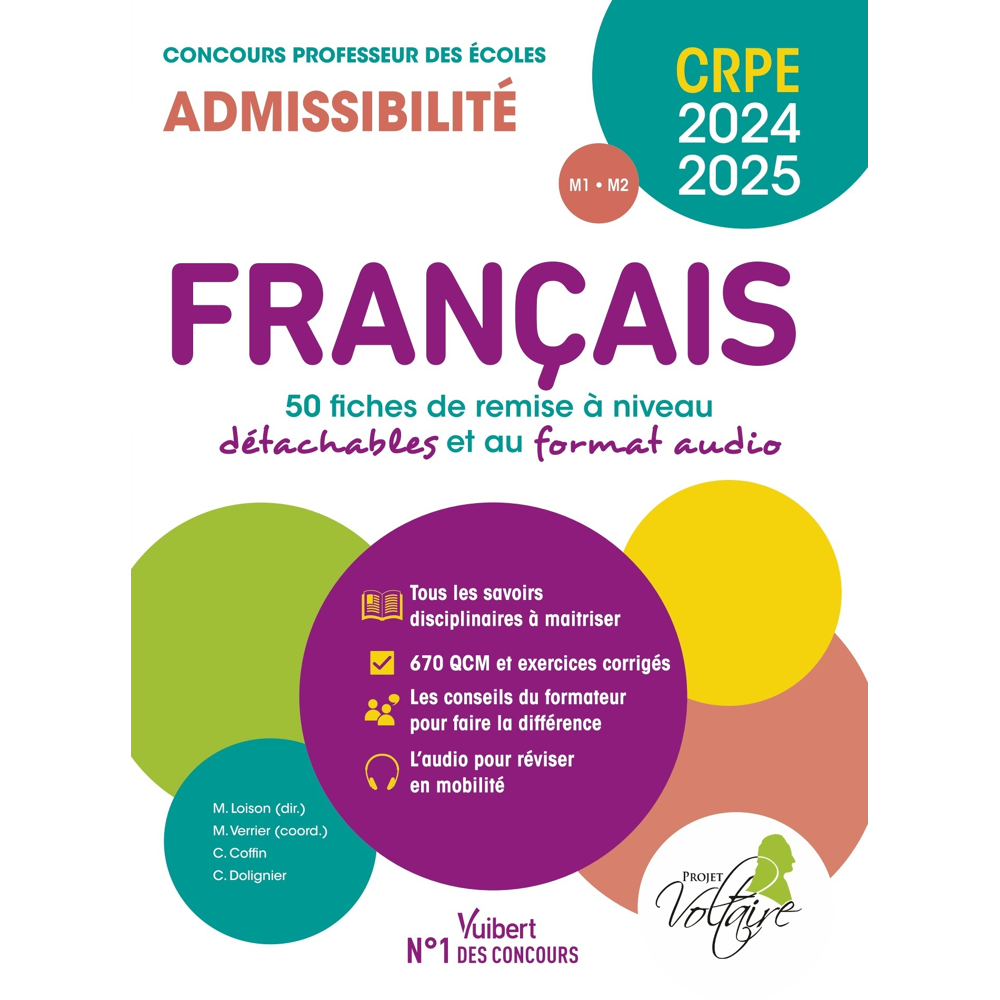 Français - CRPE 2024-2025 - 50 fiches de remise à niveau - Concours Professeur des écoles - Admissib