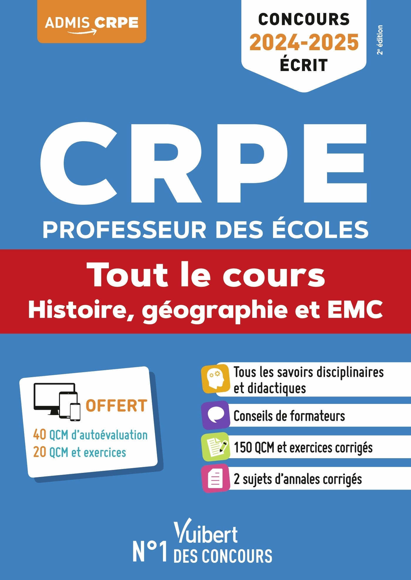 Histoire, Géographie et EMC - CRPE 2024-2025 - Tout-en-un - Concours Professeur des écoles - Admissi