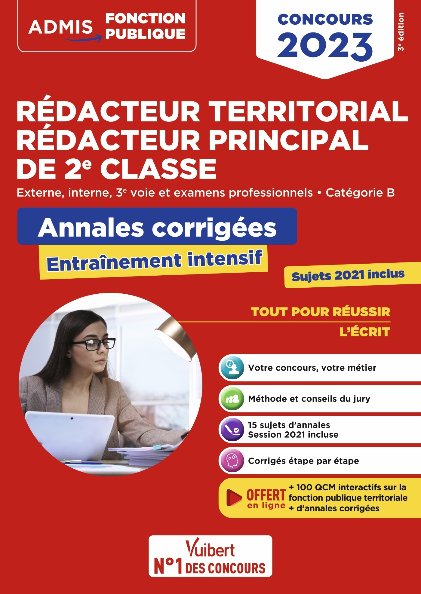 Concours Rédacteur territorial et Rédacteur principal 2e classe - Catégorie B - Annales corrigées - 