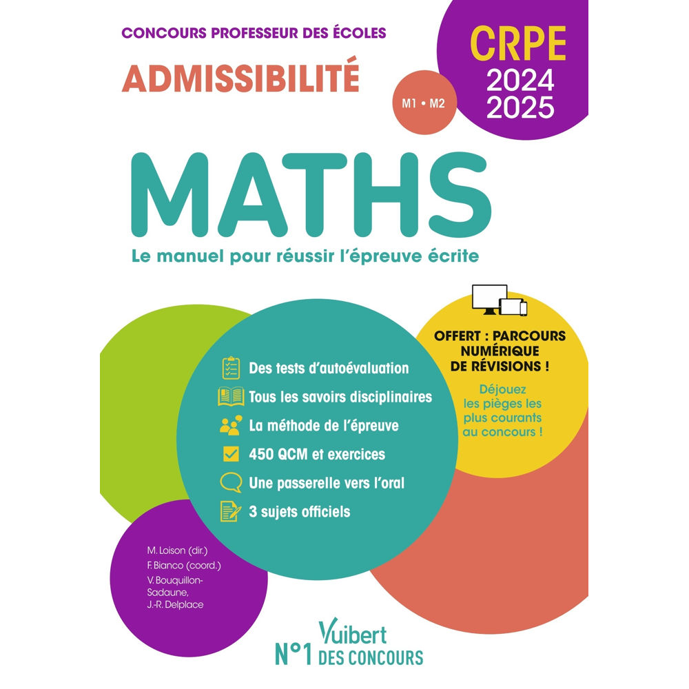 Maths - CRPE 2024-2025 - Epreuve écrite d'admissibilité - Concours professeur des écoles - Sujet 202