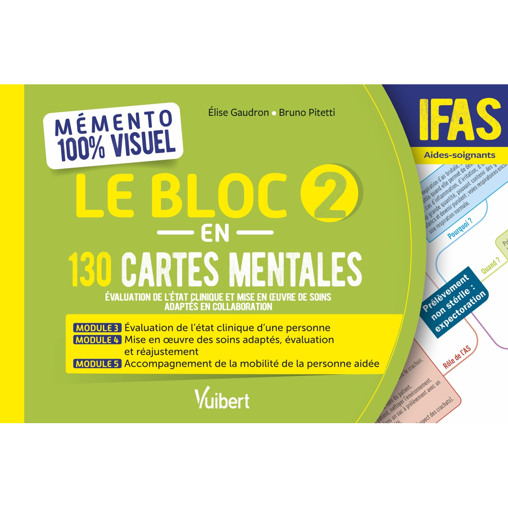 Mémento 100% visuel - Le Bloc 2 en 130 cartes mentales - IFAS - Evaluation de l’état clinique et mis