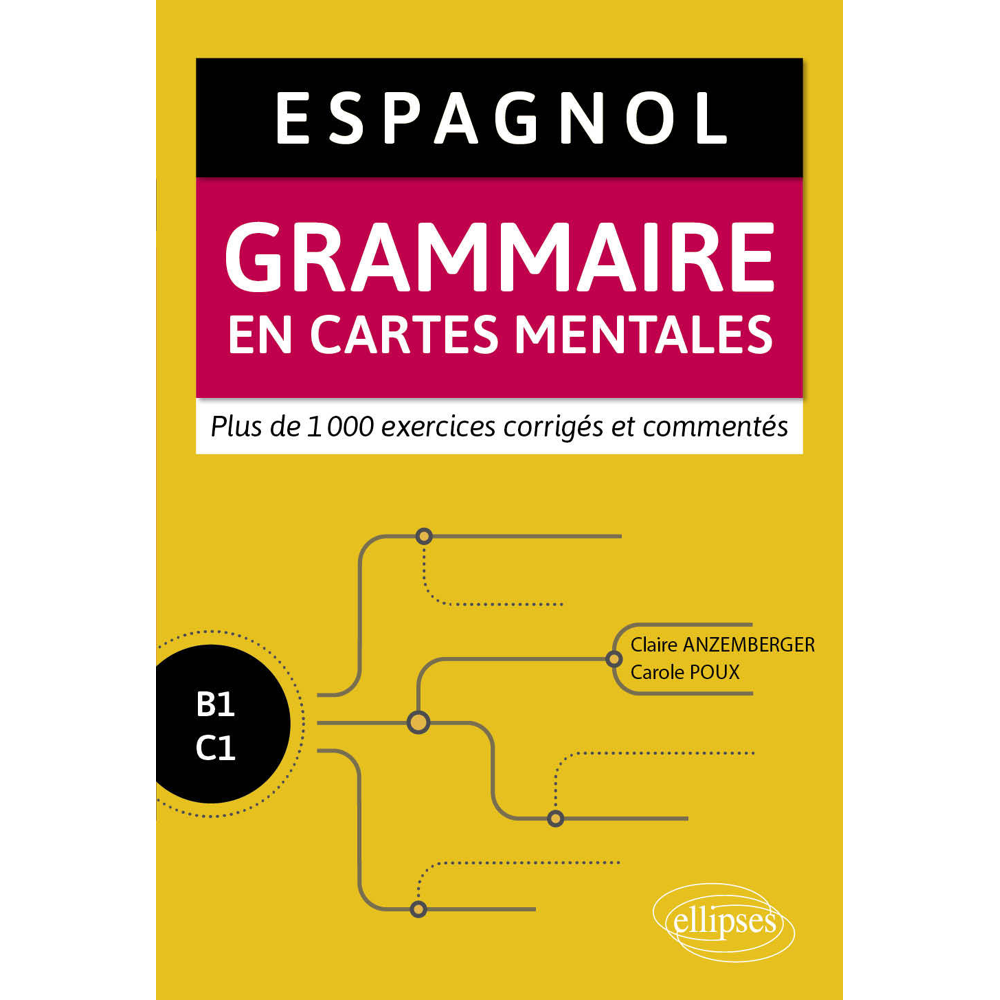 Espagnol. Grammaire en cartes mentales avec exercices corrigés et commentés. B1-C1 (Broché)