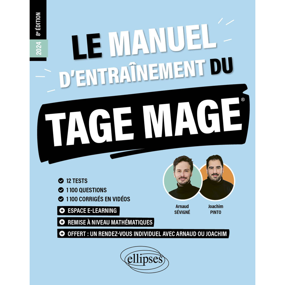 Le Manuel d’Entraînement du TAGE MAGE - 12 tests blancs + 1100 questions + 1100 vidéos (Broché)