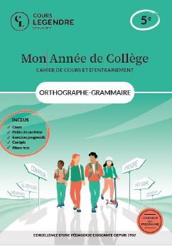Mon année de collège - 5ème orthographe-grammaire-cahier de cours et