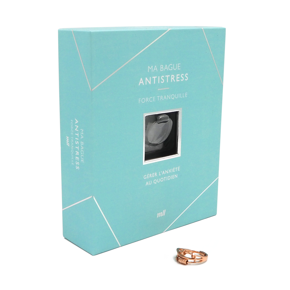 Coffret - Ma bague antistress - Force tranquille - Un bijou ajustable, discret et élégant et un livr