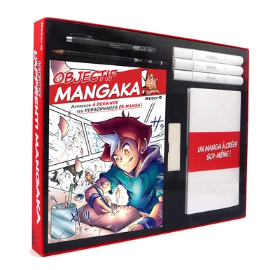 Kit de l'apprenti mangaka - Un manga à créer soi-même (coffret) - Apprends à dessiner tes personnage