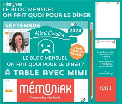 Le bloc mensuel On fait quoi pour le dîner ? (Broché)
